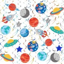 30 Pieces Space Party Decorations,Solar System Hanging Swirl Decorations... - $18.99