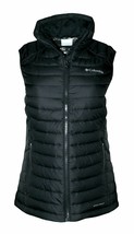 Columbia Women&#39;s White Out Puffer Omni Heat Full Zip Vest Black Size XSmall - $47.16