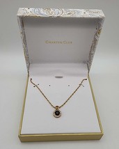 Charter Club Gold-Tone Crystal Halo Pendant Necklace - £8.25 GBP