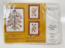The Creative Circle Folk Art Florals #0838 (1985) Brand New Sealed - £7.81 GBP