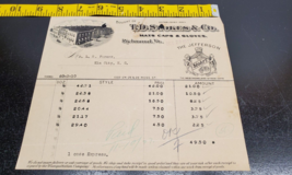 Oct 29, 1927 T.D. Stokes &amp; Co. Invoice-Hats, Caps &amp; Gloves-Richmond Virg... - £17.31 GBP