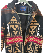 Pendleton Mens Coat Southwest Design Size M Wool Blend Zipper &amp; Snaps Th... - £263.14 GBP