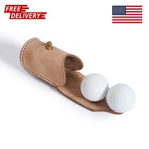 Golf Ball Bag Golf Tee Pouch Leather Golf Ball Storage Golf Valuables Pouch - $18.52