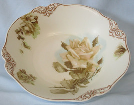 Hermann Ohme Old Ivory Yellow Roses 9 1/2&quot; Round Serving Bowl - £30.29 GBP
