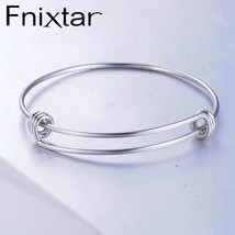 1.8mm Stainless Steel Wrist Bracelet Bangle Expandable  Wire Bangle Wholesale 55 - £85.23 GBP