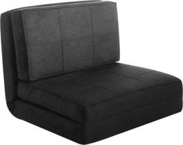 Ultra Suede Convertible Flip Chair, L28.5 X W29.53 X H23.0, Black - £99.45 GBP