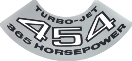 OER Air Cleaner Decal Turbo-Jet 454/365 HP Camaro Nova Chevelle Impala Corvette - £14.35 GBP