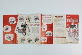 Vintage 1955 Harley-Davidson 165 Motorcycle Fold-Out Brochure &amp; Specs - £49.83 GBP