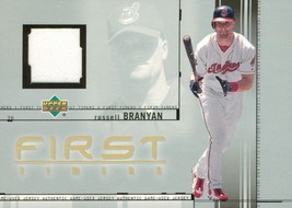 2002 Upper Deck First Timers Game Jersey Russell Branyan RB Indians - £3.94 GBP