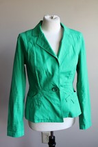 Cabi S Green Verde One-Button Cotton Stretch Blazer Jacket 5097 SJ1 - £17.85 GBP