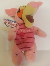 Winnie the Pooh Bean Bag Tigger As Piglet 8&quot; Disney Store Exclusive Mint  - £17.34 GBP