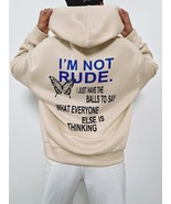 LookTimeLife Slogan &amp; Butterfly Graphic Drop Shoulder Hoodie - £22.92 GBP