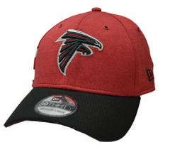 Atlanta Falcons New Era 39THIRTY Onfield NFL Team Logo Striped Red Football Hat - £17.76 GBP