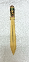 Vintage Hand Carved Totem Pole Letter Opener 6" Colorful - $24.26