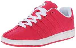 K-Swiss Classic Vintage Textile PS Tennis Shoe (Little Kid),Raspberry/Wh... - $39.88