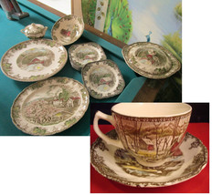 Johnson Bros The Friendly Village Tray, Bowl, Tureen, Plates, Cup Saucer... - $44.55+