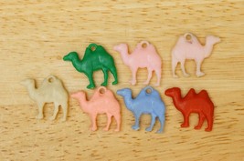 Vintage 1950s Mini Toy Lot Plastic Camel Charm Toys Cracker Jack Gumball... - $14.84