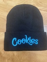 Cookies Black And Blue Embroidered Beanie Winter Hat One Size New - £7.83 GBP