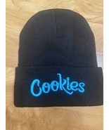 Cookies Black And Blue Embroidered Beanie Winter Hat One Size New - £7.84 GBP