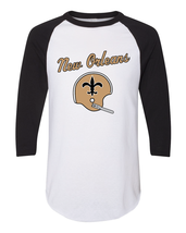 Saints Throwback Helmet Raglan Jersey T-Shirt - $25.99+