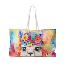 Personalised/Non-Personalised Weekender Bag, Llama, Large Weekender Bag, awd-466 - £38.44 GBP