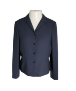 Casual Corner Anex Classy Button Up Collared Blazer ~ Sz 12P ~Navy ~ Lon... - £16.90 GBP