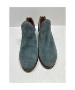 Frye Blue Suede Carson Shootie Ankle Bootie Almond Toe Back Zip Women&#39;s ... - $77.17 CAD