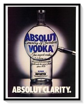 Absolut Vodka Print Ad Vintage 1984 Magazine Liquor Advertisement Graphi... - $182.07 MXN