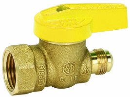 Homewerks VGV-1GA-R3B Premium Gas Heater Valve, Female Thread x Flare, B... - $21.42