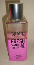 Victoria&#39;s Secret Pink Fresh Vanillas Pretty Cool Body Mist 8.4 Oz Rare New - £27.84 GBP