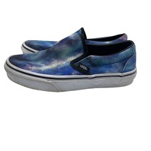 Vans Classic Slip On Shoes Low Galaxy Blue White Mens Size 4.5 Womens 6 - $37.61