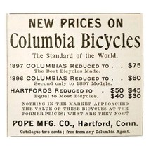 Columbia Bicycle Popeworld Standard 1897 Advertisement Victorian Bikes A... - $28.02 CAD
