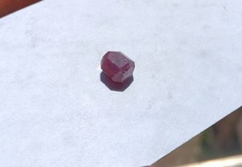 Faceted Freeform Ruby Cabochon, .4g Genuine Ruby Cabochon Natural 5mm x 6mm - £0.79 GBP