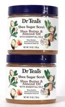 2 Ct Dr Teal&#39;s 19 Oz Shea Butter &amp; Almond Oil Sugar Scrub With Essential... - £28.35 GBP