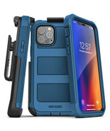 Encased for iPhone 12 Pro Max with Holster Clip, Blue - $14.84