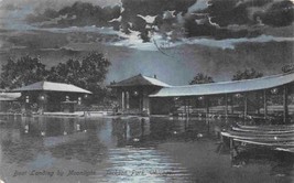 Boat Landing by Moonlight Jackson Park Chicago Illinois 1906 postcard - £5.45 GBP