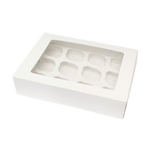 | Cupcake Boxes With Insert  White Bakery Boxes, 12 Pack Dessert Boxes - £32.76 GBP