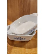 Corning Ware P-41 Petite Pan Blue Cornflower Design Set Of 2 No Lids - $25.54 CAD