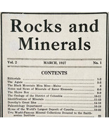 1927 Rocks And Minerals Quarterly Publication PB Book Vol 2 No 1 Zodac E99F - $40.99 CAD