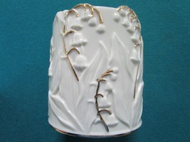 LENOX LILY OF THE VALLEY TOUCHES OF GOLD  VOTIVE 3 1/2&quot; NIB ORIGINAL - $49.50