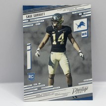 2021 Panini Prestige Football Sage Surratt RC #235 Detroit Lions - £1.57 GBP