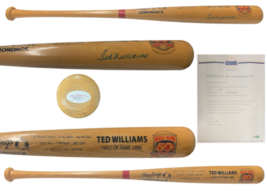 Ted Williams Autographed Career Stat Engraved Adirondack Bat JSA - £917.15 GBP