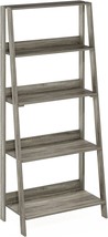 French Oak 5-Tier Ladder Bookcase Display Shelf From Furinno. - £56.70 GBP