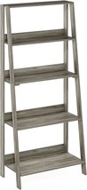 French Oak 5-Tier Ladder Bookcase Display Shelf From Furinno. - $1,294.63 MXN
