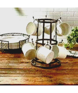 Tabletop Mug Rack in rustic metal - SALE - £38.12 GBP