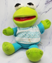 Hasbro Softies Muppet Babies Kermit the Frog In White Plush Stuffed Anim... - $7.91