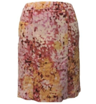 Ann Taylor Loft Skirt Size 4 Knee Length Pencil Pink Yellow Pockets Lined New - £27.96 GBP