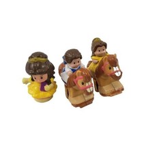 Disney Fisher Price Little People Klip Klop Belle Blue Dress Cottage Figure LOT3 - £22.89 GBP