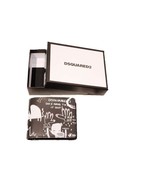 $300 DSQUARED2 Card Holder GRAFFITI All Black WALLET Beat Canada LEATHER... - $365.36 CAD