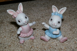 Homco 2 Baby Girl or Ballerina Bunnies Home Interiors &amp; Gifts - $10.00